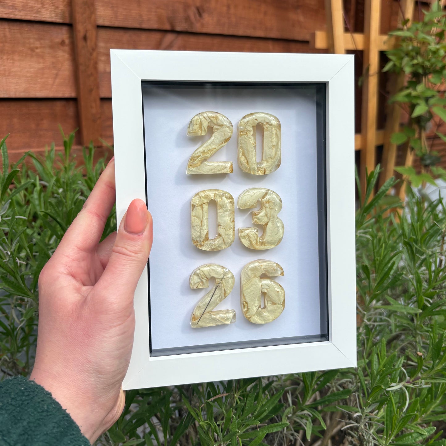 Anniversary Date Frame - White 5x7”