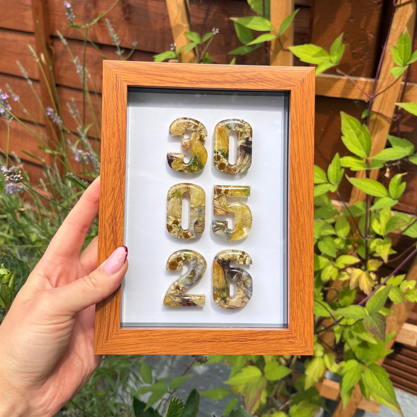 Anniversary Date Frame - Dark Wood 5x7”