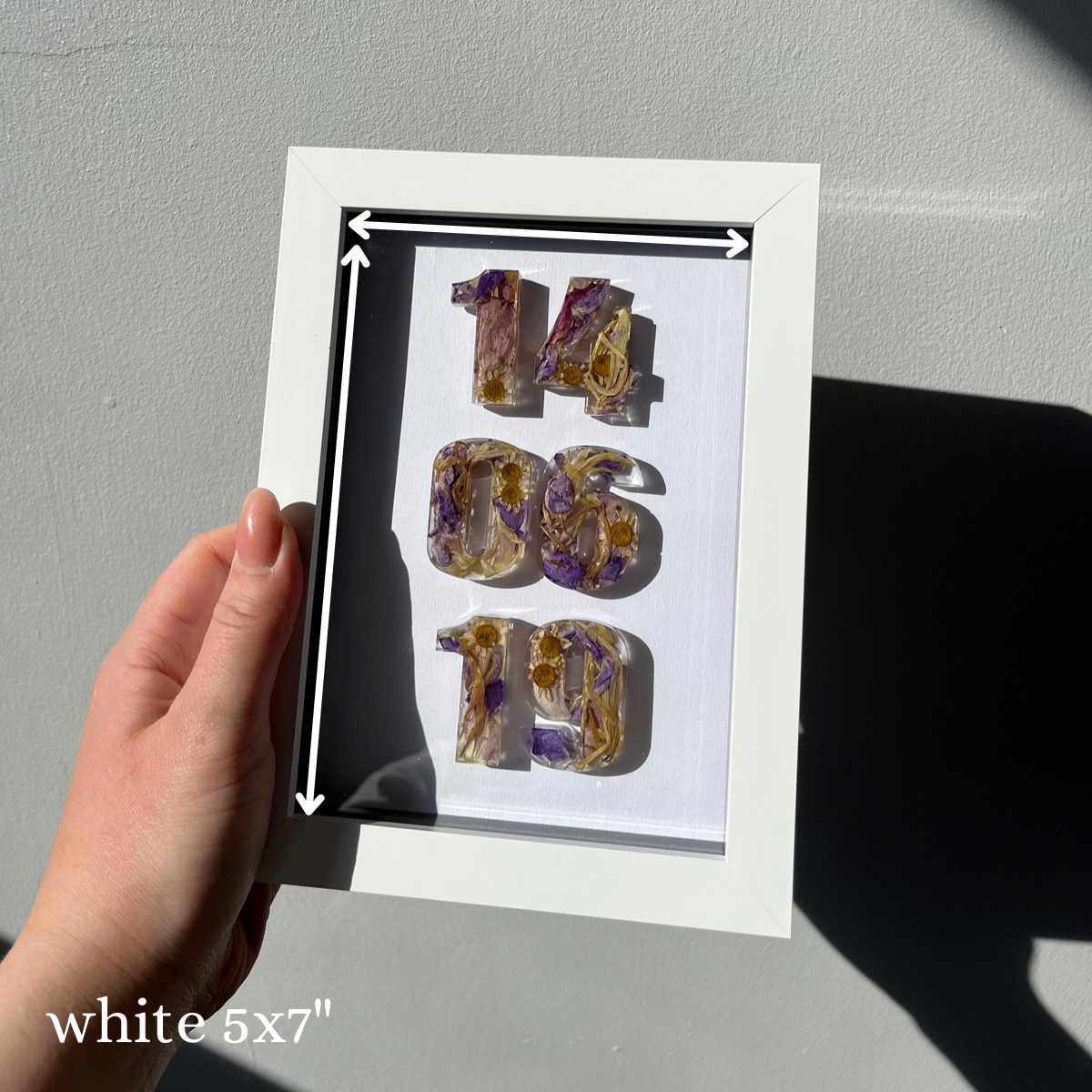 Anniversary Date Frame - White 5x7”