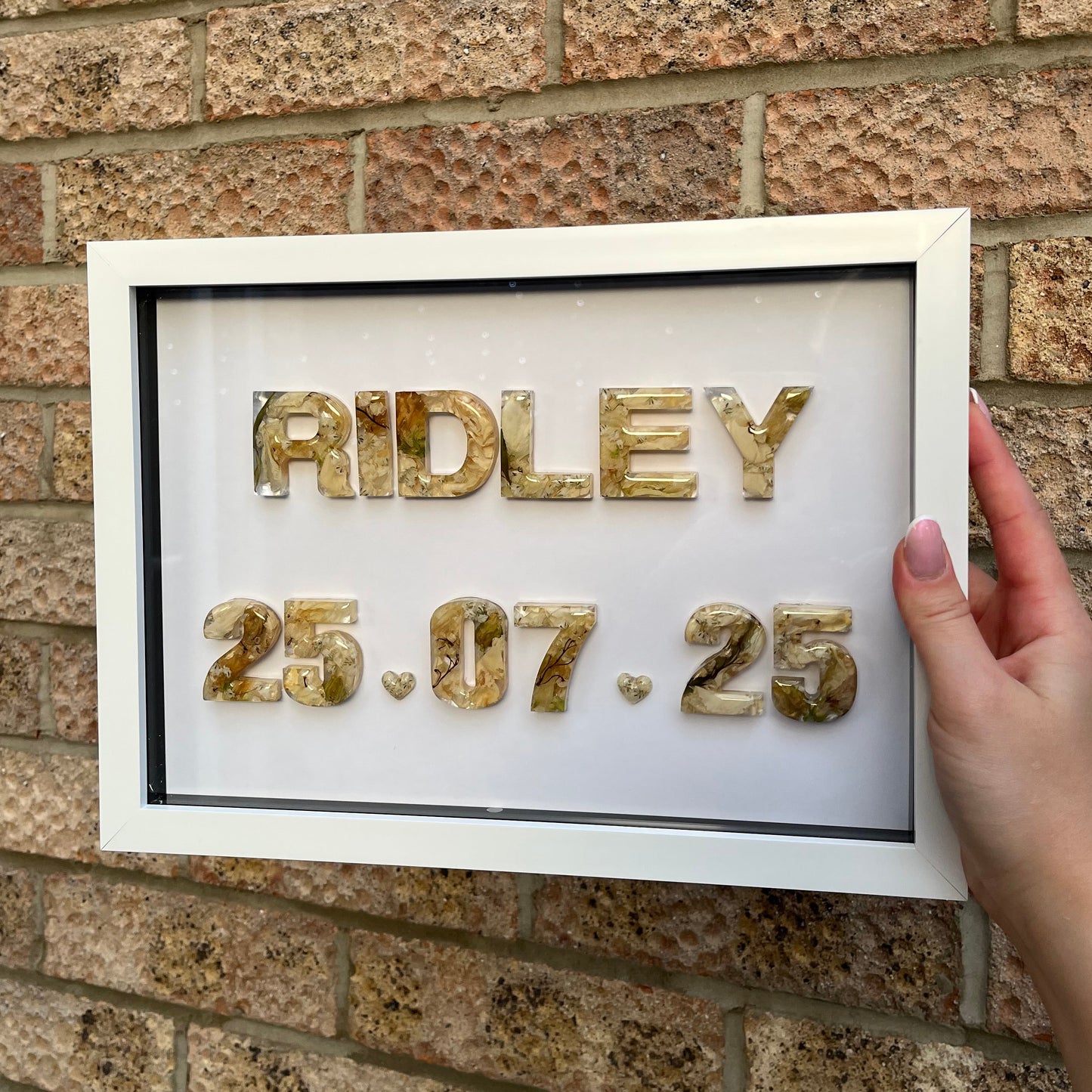 Surname Anniversary Date Frame - White A4