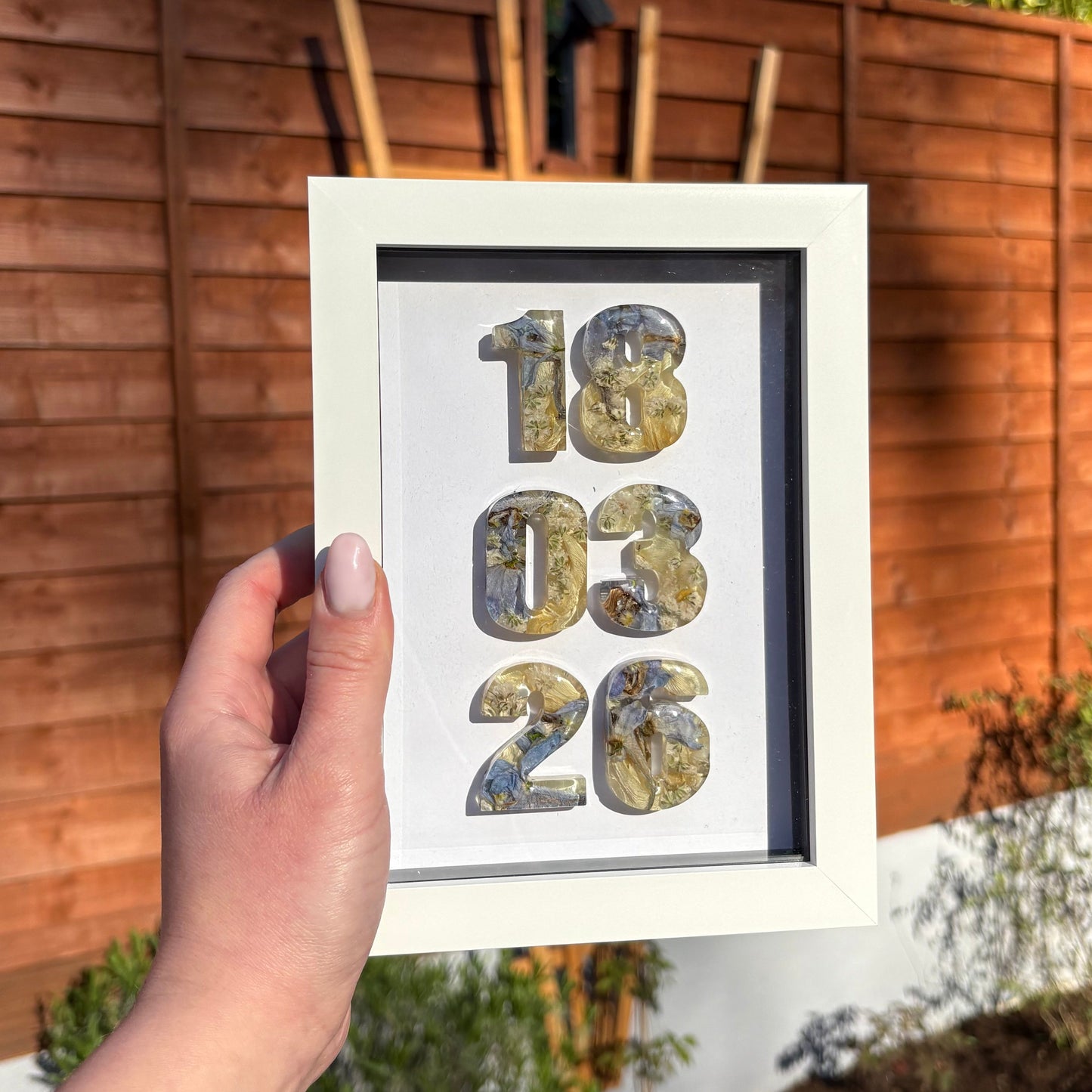 Anniversary Date Frame - White 5x7”