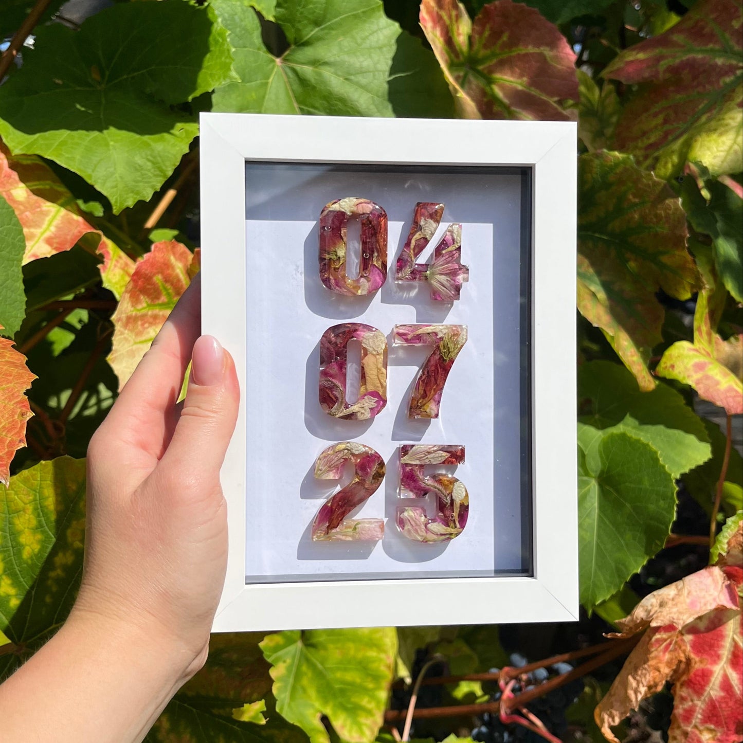 Anniversary Date Frame - White 5x7”