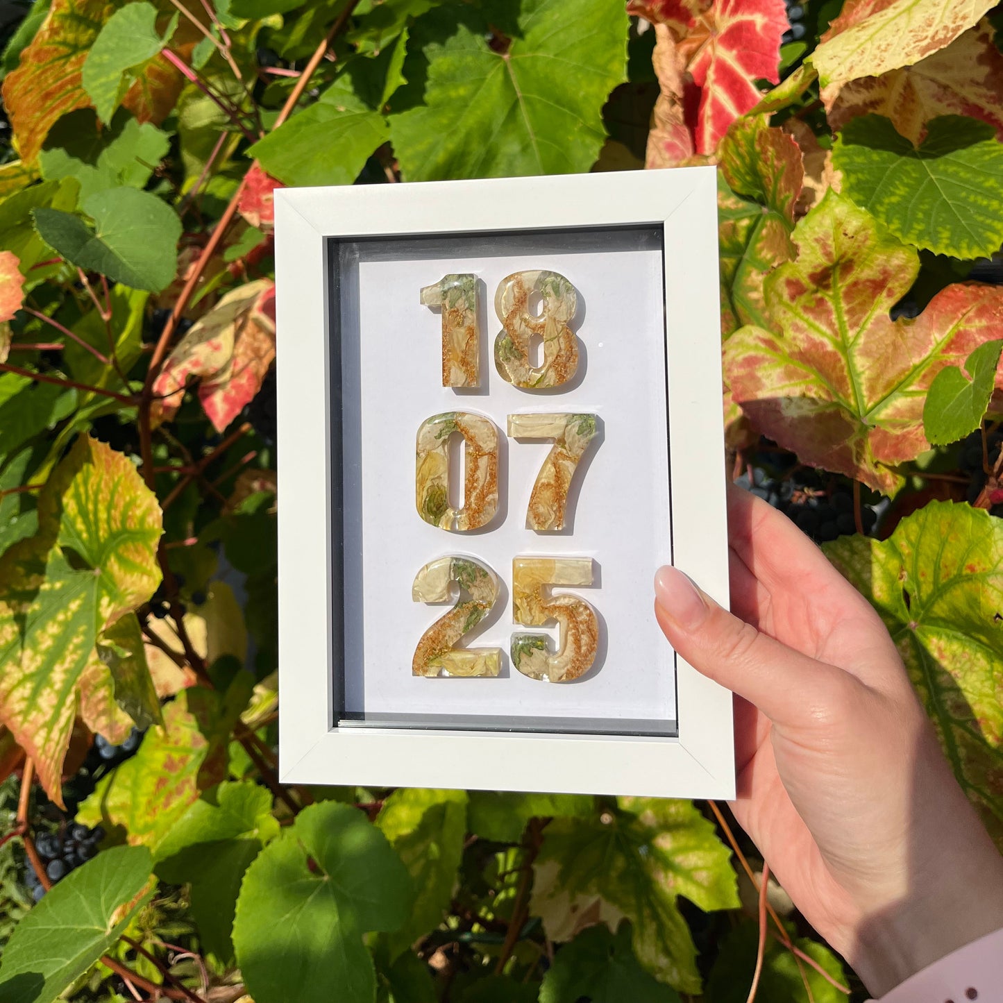 Anniversary Date Frame - White 5x7”