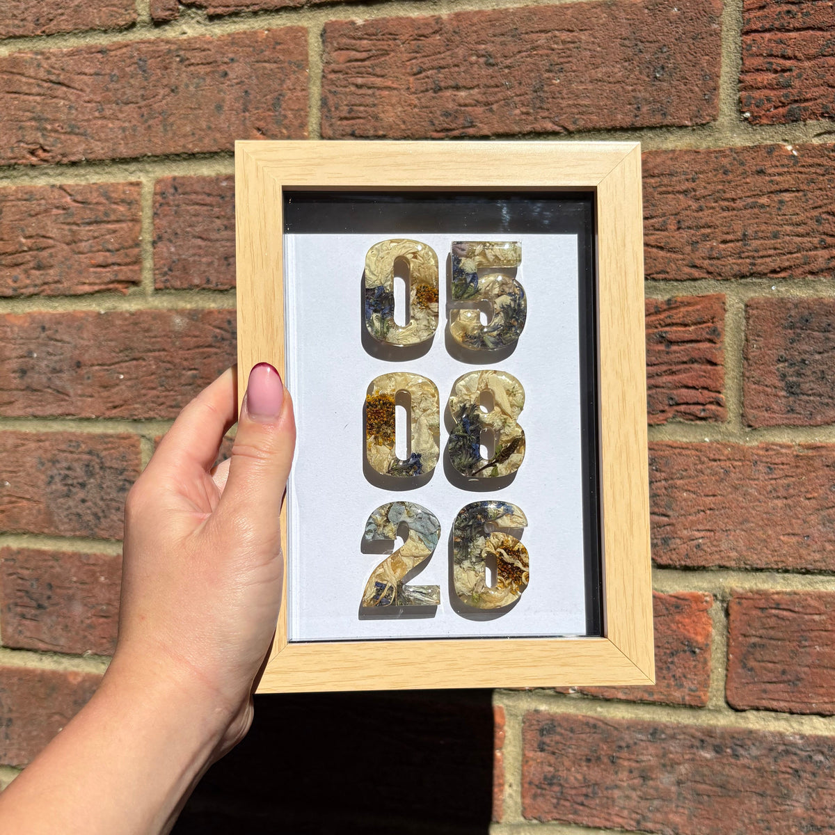 5x7” Wood Anniversary Date Frame