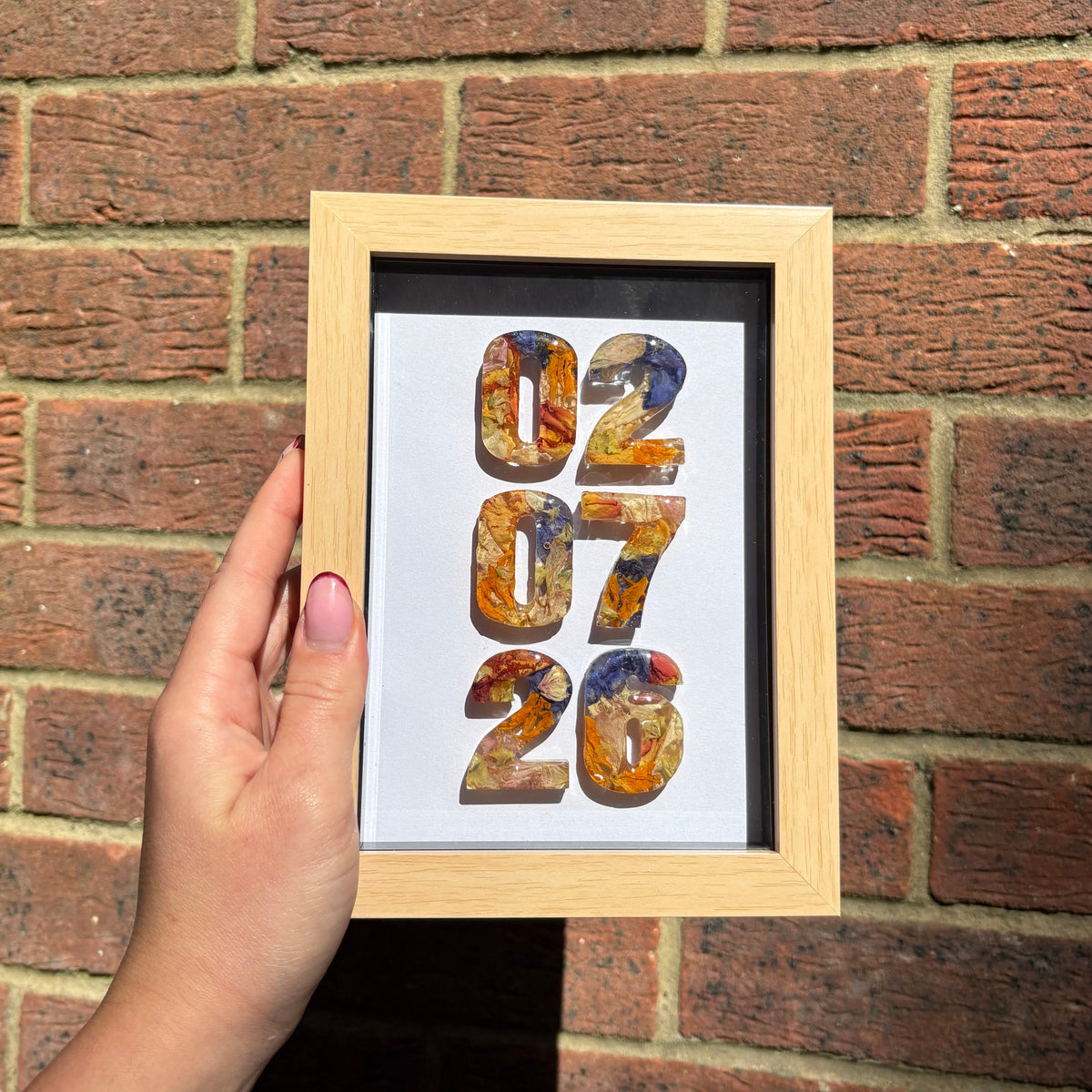 5x7” Wood Anniversary Date Frame