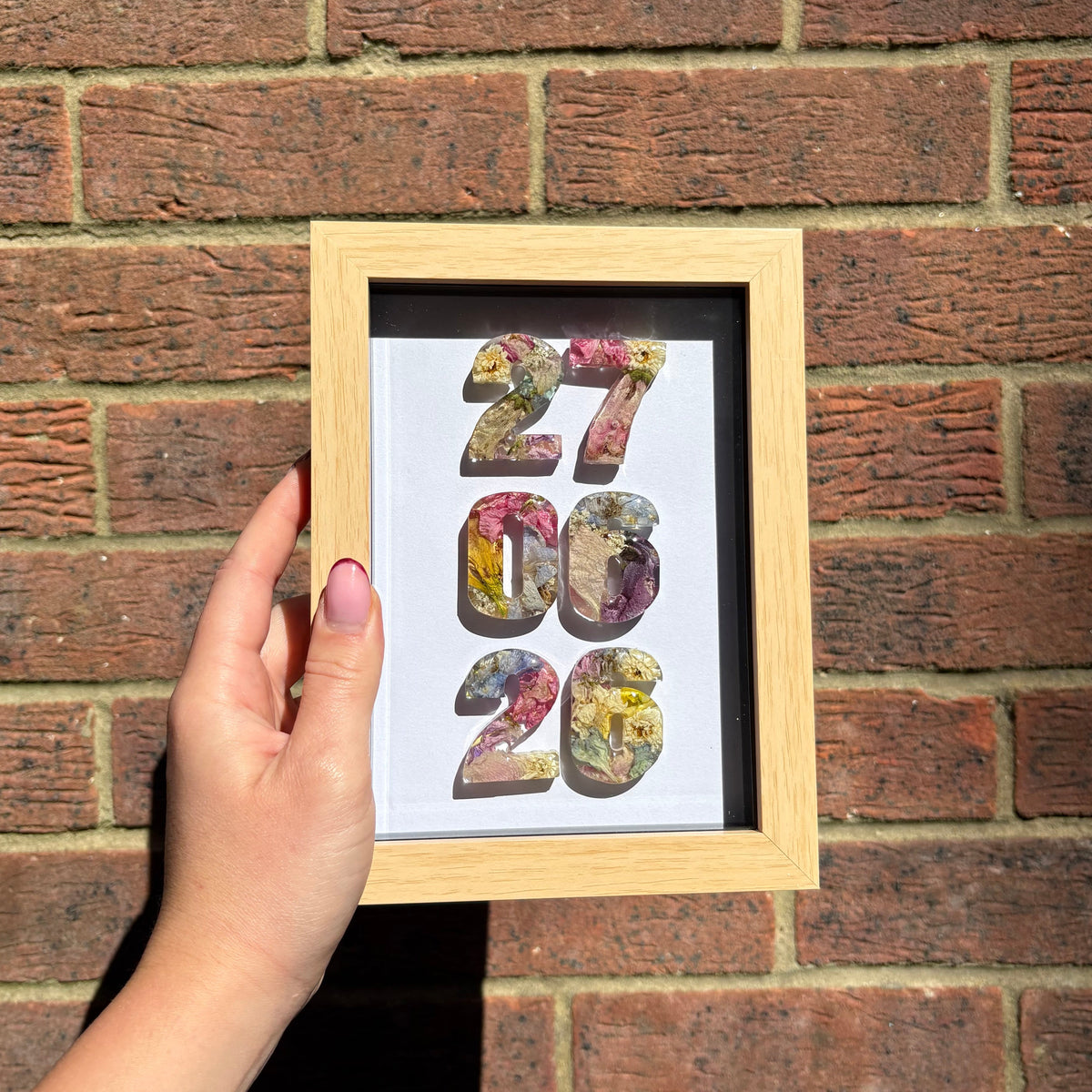 5x7” Wood Anniversary Date Frame